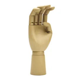 Wooden hand by hay